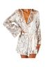 Boo Hoo 100% Polyester Silver Tan Cocktail Dress Size 6 - photo 1
