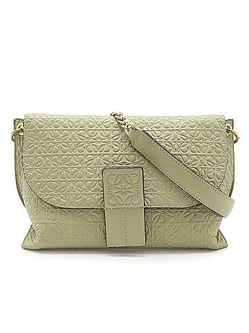 Loewe LOEWE Repeat Anagram Avenue Chain Shoulder Bag, Leather, Sand Beige, 310.89.N49 (view 2)