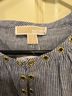 Michael Kors Stripes Blue White Long Sleeve Blouse Size L - photo 3
