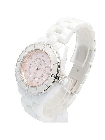 Chanel Chanel J12 12-Diamond Watch, Ceramic, Diamond, Ladies, Pink Tone, Shell, H5513 (view 2)