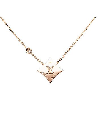 Louis Vuitton Louis Vuitton Gold 18KPG Pink Diamond Mother-of-Pearl Pendant Star Blossom BB Necklace for Women LOUIS VUITTON (view 2)