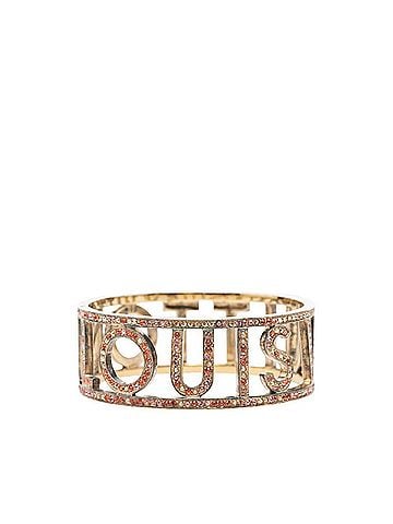 Louis Vuitton Louis Vuitton Bracelet Mille et Une Logo Bangle M65690 Gold Plated Rhinestone Women's LOUIS VUITTON (view 1)