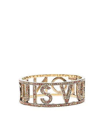 Louis Vuitton Louis Vuitton Bracelet Mille et Une Logo Bangle M65690 Gold Plated Rhinestone Women's LOUIS VUITTON (view 2)