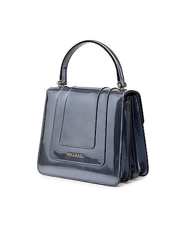 Bvlgari BVLGARI Serpenti Forever Handbag, Top Handle Chain Shoulder Bag, 2-Way, Silver Patent Leather, Women's. (view 2)