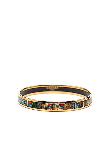 Hermès Hermes Email PM Enamel Bracelet Bangle Gold Plated Women's HERMES (view 1)