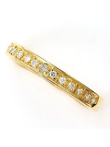 Unbranded 18K (18-karat) Yellow Gold Ring with Diamond (carat weight not stamped), Total Weight 2.5g, Jewelry (view 1)