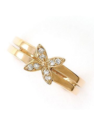 Unbranded 18K (18-karat gold) Pink Gold Ring with 0.05 ct Diamond, Total Weight 2.5g, Jewelry (view 1)