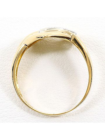 Unbranded PT900 Platinum 18K Yellow Gold Ring with Green Diamond (No carat marking), Total Weight 3.0g, Jewelry (view 2)