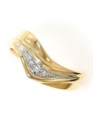 Unbranded PT900 Platinum 18K Yellow Gold Ring with Green Diamond (No Carat Markings), Total Weight 2.9g, Jewelry (view 1)