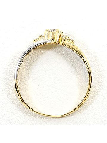 Unbranded PT900 Platinum 18K Yellow Gold Ring with 0.25 ct Diamond, Total Weight 2.2g, Jewelry (view 2)