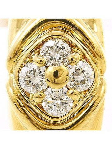 Unbranded 18K (18-karat) Yellow Gold Earrings with 0.14ct Diamonds, Total Weight 10.2g, Jewelry (view 2)