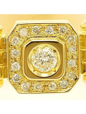 Unbranded 18K (18-karat) Yellow Gold Ring with 0.36ct Diamond, Certificate of Authenticity, Total Weight 13.3g, Jewelry (view 2)