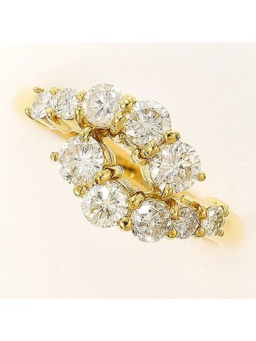 Unbranded 18K (18-karat) Yellow Gold Ring with 1.08ct Diamond, Certificate of Authenticity, Total Weight 2.6g, Jewelry (view 1)