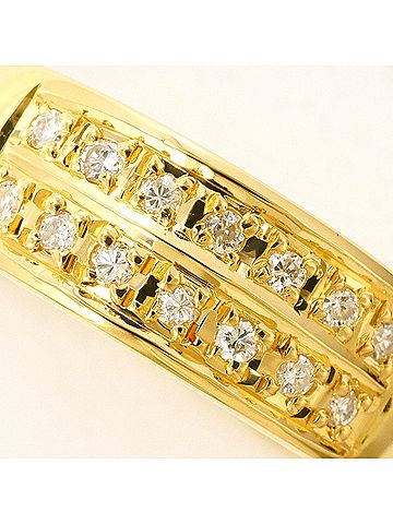 Unbranded 18K (18-karat) Yellow Gold Ring with Diamond (carat mark not specified), Certificate of Authenticity, Total Weight 3.4g, Jewelry (view 2)