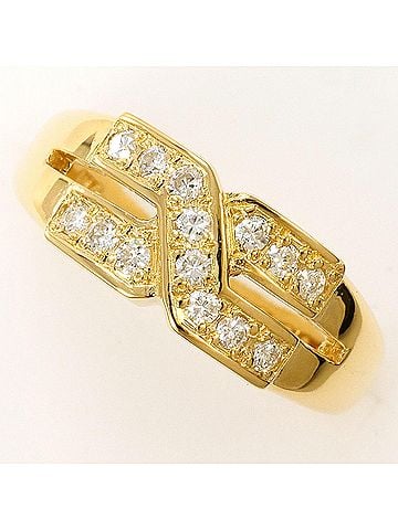 Unbranded 18K (18-karat) Yellow Gold Ring with 0.20ct Diamond, Certificate of Authenticity, Total Weight 4.1g, Jewelry (view 1)
