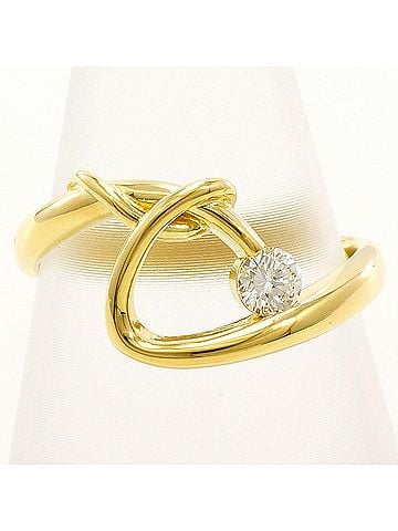 Unbranded 18K (18-karat) Yellow Gold Ring with 0.14ct Diamond, Certificate of Authenticity, Total Weight 3.6g, Jewelry (view 1)
