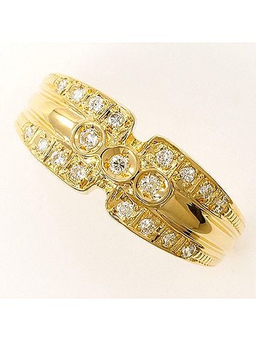 Unbranded 18K (18-karat) Yellow Gold Ring with 0.16ct Diamond, Certificate of Authenticity, Total Weight 3.6g, Jewelry (view 1)