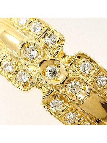 Unbranded 18K (18-karat) Yellow Gold Ring with 0.16ct Diamond, Certificate of Authenticity, Total Weight 3.6g, Jewelry (view 2)