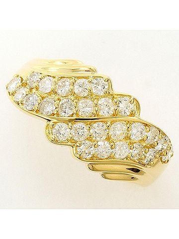 Unbranded 18K (18-karat) Yellow Gold Ring with 1.04ct Diamond, Certificate of Authenticity, Total Weight 4.4g, Jewelry (view 1)
