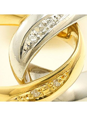 Unbranded PT900 Platinum 18K Yellow Gold Ring with Diamond (carat mark not stamped), Certificate of Authenticity, Total Weight 6.9g, Jewelry (view 2)