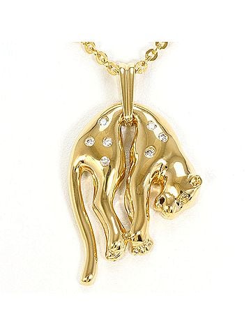 Unbranded 18K (18-karat) Yellow Gold Necklace with Diamond (no carat marking), Certificate of Authenticity, Total Weight 7.7g, 35cm, Jewelry (view 1)