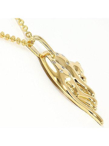 Unbranded 18K (18-karat) Yellow Gold Necklace with Diamond (no carat marking), Certificate of Authenticity, Total Weight 7.7g, 35cm, Jewelry (view 2)