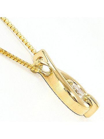 Unbranded 18K (18-karat) Yellow Gold Necklace with 0.18ct Diamond, Certificate of Authenticity, Total Weight 3.3g, 45cm Length, Jewelry (view 2)