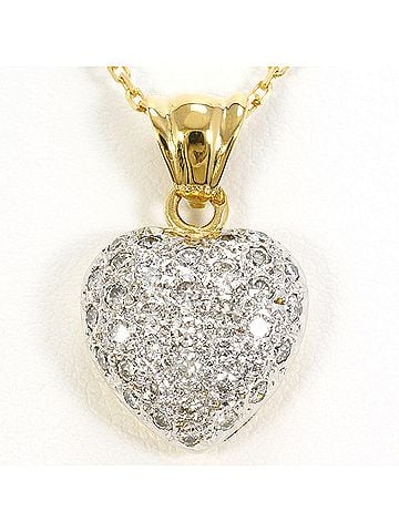 Unbranded 18K (18-karat) Yellow Gold Necklace with Diamond (no carat marking), Certificate of Authenticity, Total Weight 6.6g, 45cm, Jewelry (view 1)