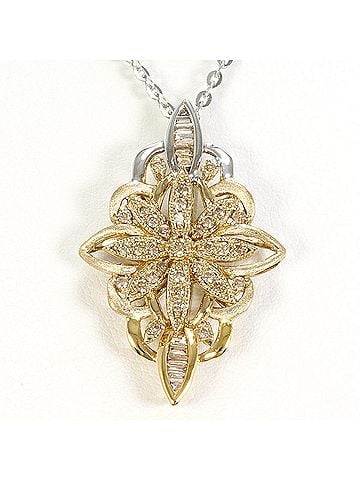 Unbranded 18K (18-karat) Yellow Gold Necklace with 0.36ct Diamond, Certificate of Authenticity, Total Weight 6.2g, 42cm Length, Jewelry (view 1)