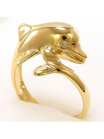 Unbranded 18K (18-karat) Yellow Gold Ring with 0.01ct Diamond, Certificate of Authenticity, Total Weight 4.1g, Jewelry (view 1)