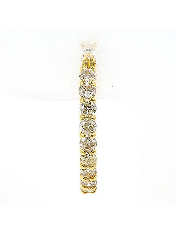 Unbranded 18K (18-karat) Yellow Gold (YG) Earrings with 0.50ct Diamonds, Certificate of Authenticity, Total Weight 2.1g, Jewelry (view 2)