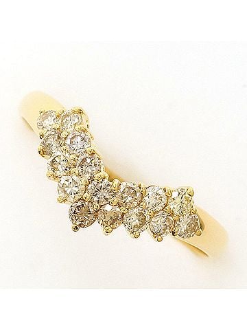 Unbranded 18K (18-karat) Yellow Gold Ring with Brown Diamond (0.50ct), Total Weight 1.6g, Jewelry (view 1)