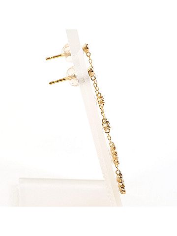 Unbranded 18K (18-karat gold) Pink Gold Earrings with Diamonds (carat weight not stamped), Total Weight 1.1g, Jewelry (view 2)