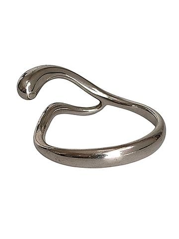 Tiffany & Co. TIFFANY&Co. Tiffany 925 Teardrop Wave Ring, Silver, Women's Ring (view 2)
