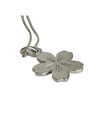 Tiffany & Co. TIFFANY&Co. Tiffany 925 GO WOMEN 2015 Cherry Blossom Motif Chain Necklace, Silver, with Box, Women's (view 2)