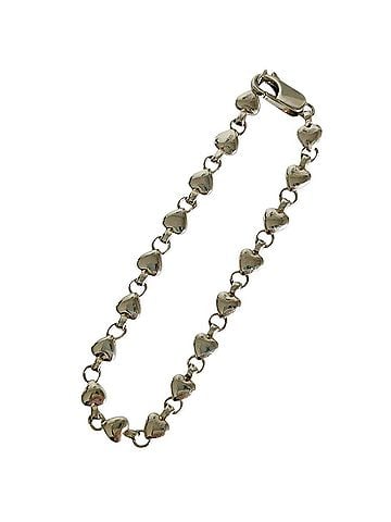 Tiffany & Co. TIFFANY&Co. Tiffany 925 Puff Heart Bracelet, Silver, with Box, Women's (view 1)
