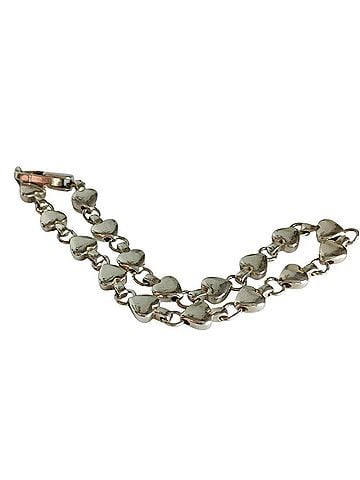 Tiffany & Co. TIFFANY&Co. Tiffany 925 Puff Heart Bracelet, Silver, with Box, Women's (view 2)