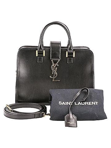 Yves Saint Laurent Yves Saint Laurent SAINT LAURENT PARIS Saint Laurent Paris Leather Baby Cabas 2-Way Shoulder Bag Handbag Black Women's (view 1)