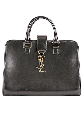 Yves Saint Laurent Yves Saint Laurent SAINT LAURENT PARIS Saint Laurent Paris Leather Baby Cabas 2-Way Shoulder Bag Handbag Black Women's (view 2)