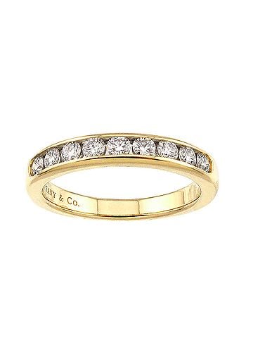 Tiffany & Co. Tiffany & Co. Ring, 3mm wide, half-diamond, 18K YG (Yellow Gold 750) (view 2)