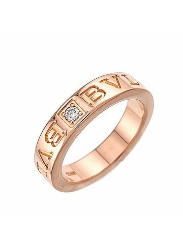 Bvlgari Bulgari BVLGARI B-zero1 Essential Ring with Diamonds, 18K PG Pink Gold 750 (view 1)