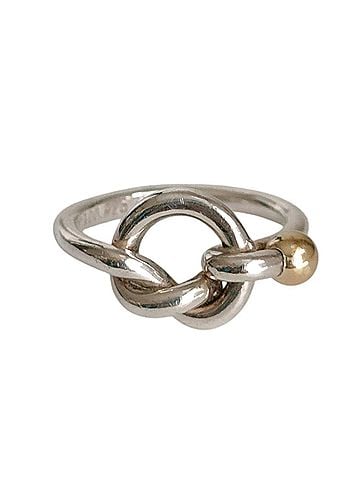 Tiffany & Co. TIFFANY&Co. Tiffany & Co. 750 925 Love Knot Ring, Silver Gold, Women's Jewelry (view 1)