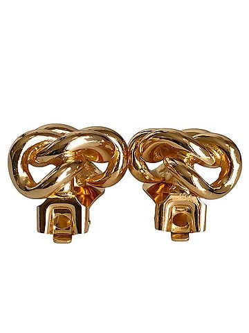 Christian Dior Christian Dior chain motif clip earrings, gold color, women's accessory. (view 2)