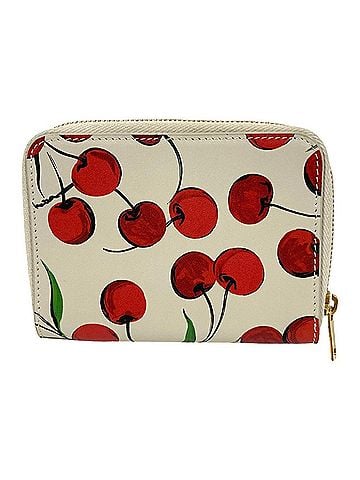 Yves Saint Laurent Yves Saint Laurent SAINT LAURENT PARIS Cassandra Logo Cherry Compact Wallet (403964) - Light Greige/Red Women's (view 2)