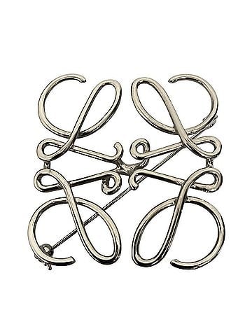 Loewe LOEWE Anagram Brooch, Silver Color, Women's (view 1)