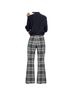 maxmara Plaid Black White Track Pants Size 12 - photo 5