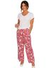 Talbots Floral Red White Casual Pants Size 12 - photo 1