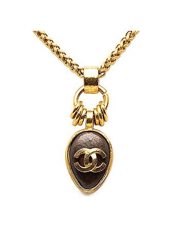 Chanel Chanel Coco Mark Vintage Chain Pendant Necklace, 97A Stamp, Gold Plated, Women's. (view 1)