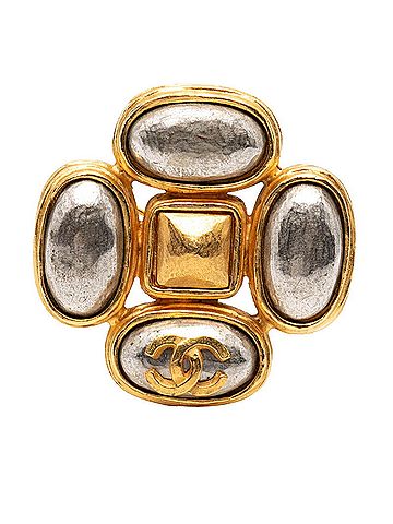 Chanel Chanel Coco Mark Vintage Brooch, 97A Stamp, Gold Plated, Women's CHANEL (view 1)