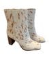 Sam Edelman 100% Calf Hair Animal Print White Brown Boots Size 8 1/2 - photo 1